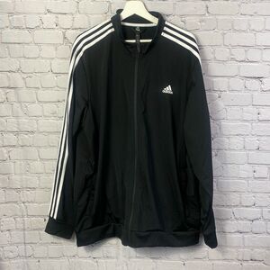 Adidas Classic Stripe Full Zip Warm Up Jacket Size 2XL    D